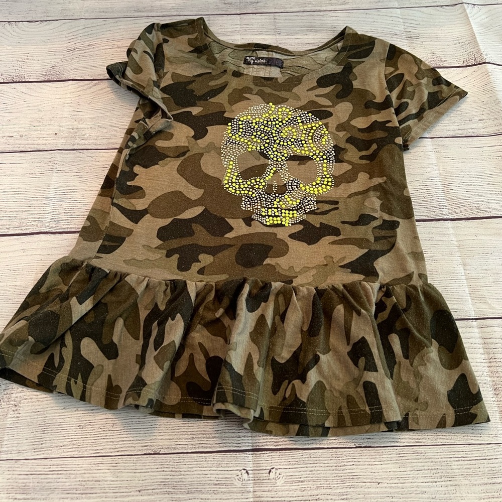Skull Embellished Girls Shirt